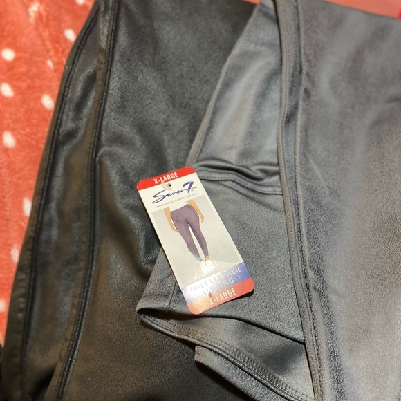 Seven7 Faux Leather Leggings NWOT GREY ONLY - Picture 5 of 10